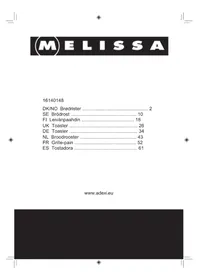 Notice Melissa 16140148 Grille-pain