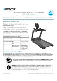 Notice Precor TRM 700 Tapis de course