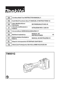 Notice MAKITA TM001G Outils multifonctions