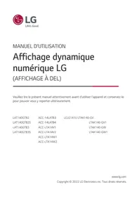 Notice LG LAT140GT82S Éclairage