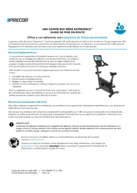 Notice Precor UBK 800 Vélo
