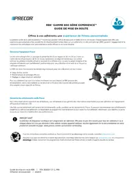 Notice Precor RBK 800 Vélo