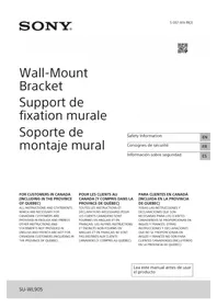 Notice SONY SU-WL905 Support mural