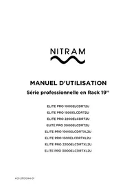Notice Nitram ELITE PRO 1000ELCDRT2U Alimentation d'énergie non interruptible