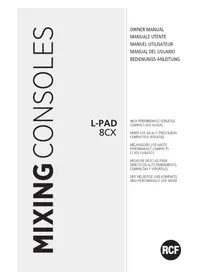 Notice RCF L-PAD 8CX Table de mixage