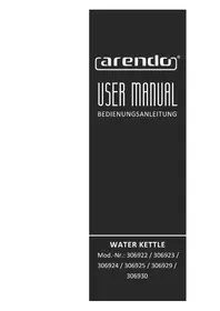 Notice Arendo WOOD STYLE 306923 Bouilloire