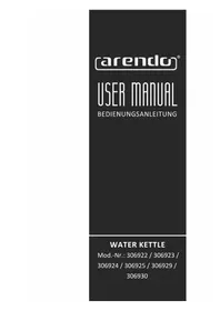 Notice Arendo WOOD STYLE 306922 Bouilloire