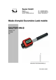 Notice Kern HN-D équipements de mesure