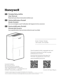 Notice HONEYWELL TPFIT50PWK Déshumidificateur