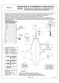 Notice Roseto LEAH PCH4936ANTWHG Lampe