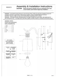 Notice Roseto ZOE PBF1653ABZ Lampe