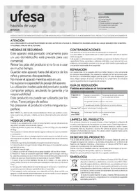 Notice UFESA BV0505 Balance