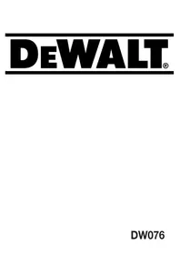 Notice DEWALT DW076 Pointeur laser