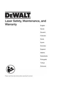 Notice DEWALT DW03601CG Pointeur laser