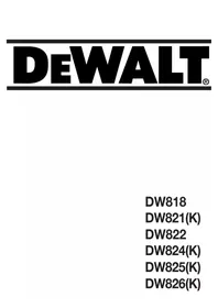 Notice DEWALT DW822 Broyeur