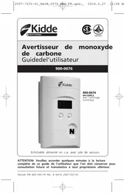 Notice KIDDE 900-0076 Détecteur de gaz