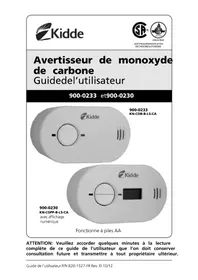 Notice KIDDE 900-0233 Détecteur de gaz