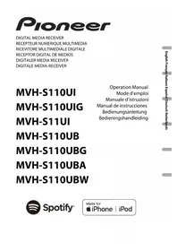 Notice PIONEER MVH-S110UBG Autoradio