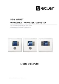 Notice Ecler WPNET4KV Télécommande