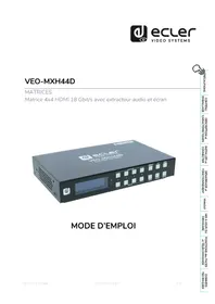 Notice Ecler VEO-MXH44D Convertisseur audio/vidéo
