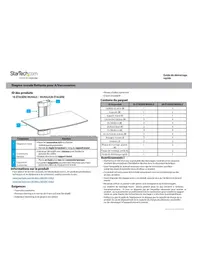 Notice StarTech.com 2B-WALL-MOUNT-SHELF Support mural