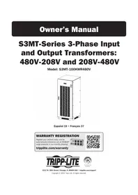 Notice Tripp Lite S3MT-100KWR480V Alimentation d'énergie non interruptible