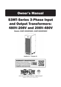 Notice Tripp Lite S3MT-30KWR480V Alimentation d'énergie non interruptible