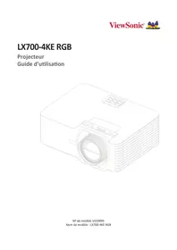 Notice VIEWSONIC LX700-4KE RGB Projecteur