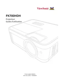 Notice VIEWSONIC PX700HDH Projecteur