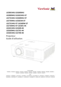 Notice VIEWSONIC LSC601WU Projecteur