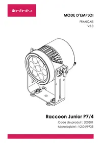 Notice INFINITY RACCOON JUNIOR P7/4 Éclairage