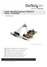 Notice StarTech.com PEX8S950LP Carte PCI
