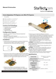 Notice StarTech.com PEX2MPEX Carte réseau / adaptateur
