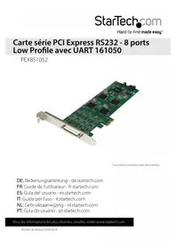 Notice StarTech.com PEX8S1052 Carte réseau / adaptateur