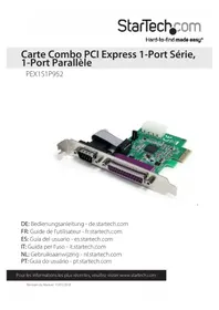 Notice StarTech.com PEX1S1P952 Carte PCI