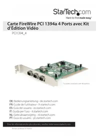 Notice StarTech.com PCI1394_4 Carte son