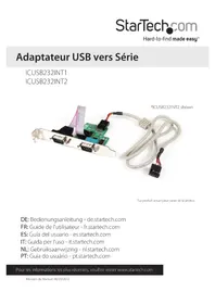 Notice StarTech.com ICUSB232INT1 Interface