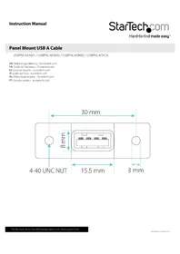 Notice StarTech.com USBPNLAFAM3 Câble pour ordinateur et périphérique