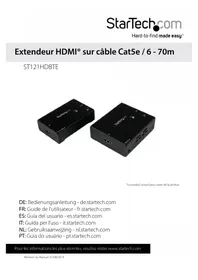 Notice StarTech.com ST121HDBTE Extension audio/video