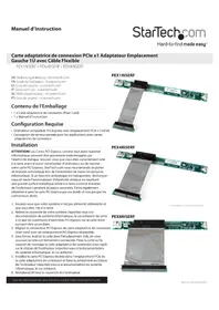 Notice StarTech.com PEX4RISERF Carte réseau / adaptateur