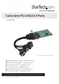 Notice StarTech.com PCI4S550 Carte PCI