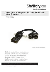 Notice StarTech.com PEX4S553B Carte PCI