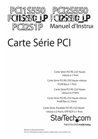 Notice StarTech.com PCI2S550_LP Carte PCI