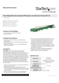 Notice StarTech.com PEX1PCI1R Non catégorisé