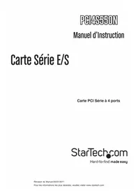 Notice StarTech.com PCI4S550N Non catégorisé