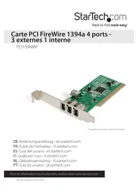 Notice StarTech.com PCI1394MP Non catégorisé
