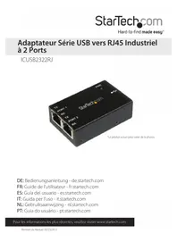 Notice StarTech.com ICUSB2322RJ Carte réseau / adaptateur