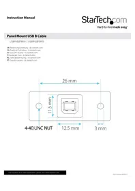 Notice StarTech.com USBPNLBFBM1 Câble pour ordinateur et périphérique