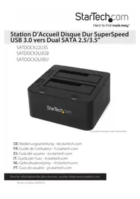 Notice StarTech.com SATDOCK22U3S Station d'acceuil