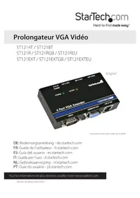 Notice StarTech.com ST121REU Extension audio/video